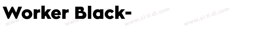 Worker Black字体转换